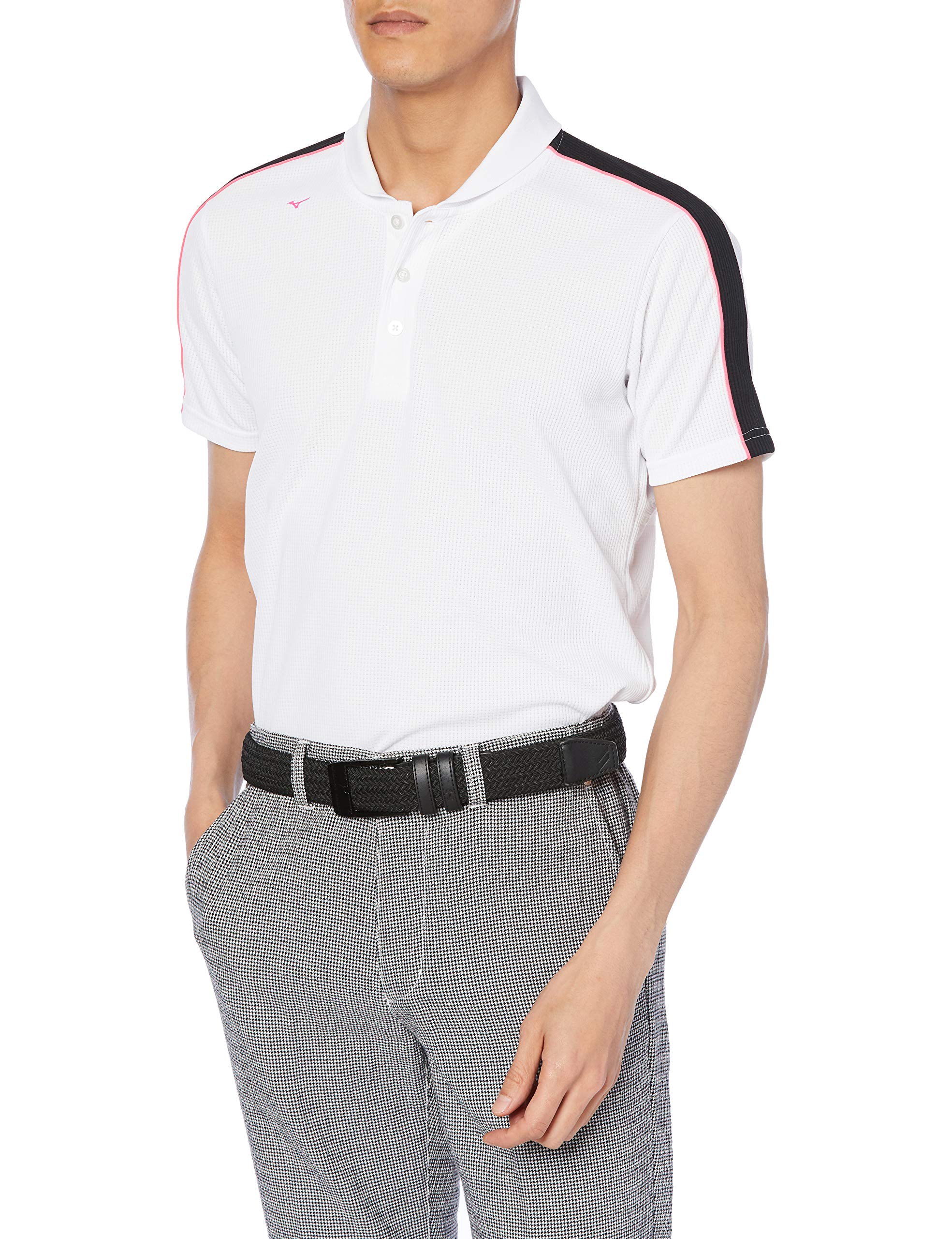 

Mizuno Golf Short Sleeve Shirt with Dry Aeroflow Perfect for XL Wear, Collar, Sweat-Management Material, Midsummer, 52MA1011, Men s, White, белый