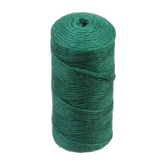 100M/Rolă 2MM sfoară de iută cu 3 straturi Ambalaj de cadou natural decupabil Ambalare DIY Artizanat Proiect Etichetă suspendată Decorare frânghie de cânepă