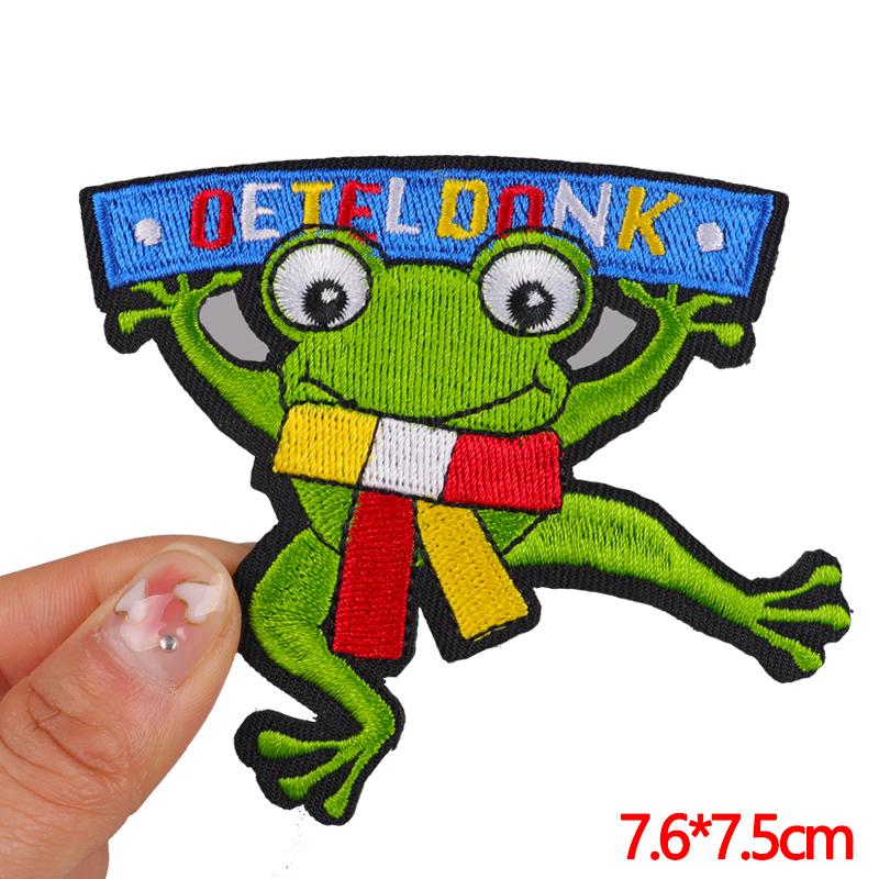 DIY-Aufnäher Niederlande Oeteldonk-Emblem Gestickte Aufnäher für Kleidung Niederländischer Karnevals-Aufnäher Aufbügel-Aufnäher für Kleidung