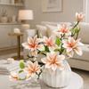 Handmade Artificial Magnolia Flower Realistic Fake Silk Flower Simulation Orchid  Landscape Design