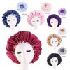 Hair Bonnet Smooth Button Adjustable Ruffle Edge Lady Hair Hat for Massage