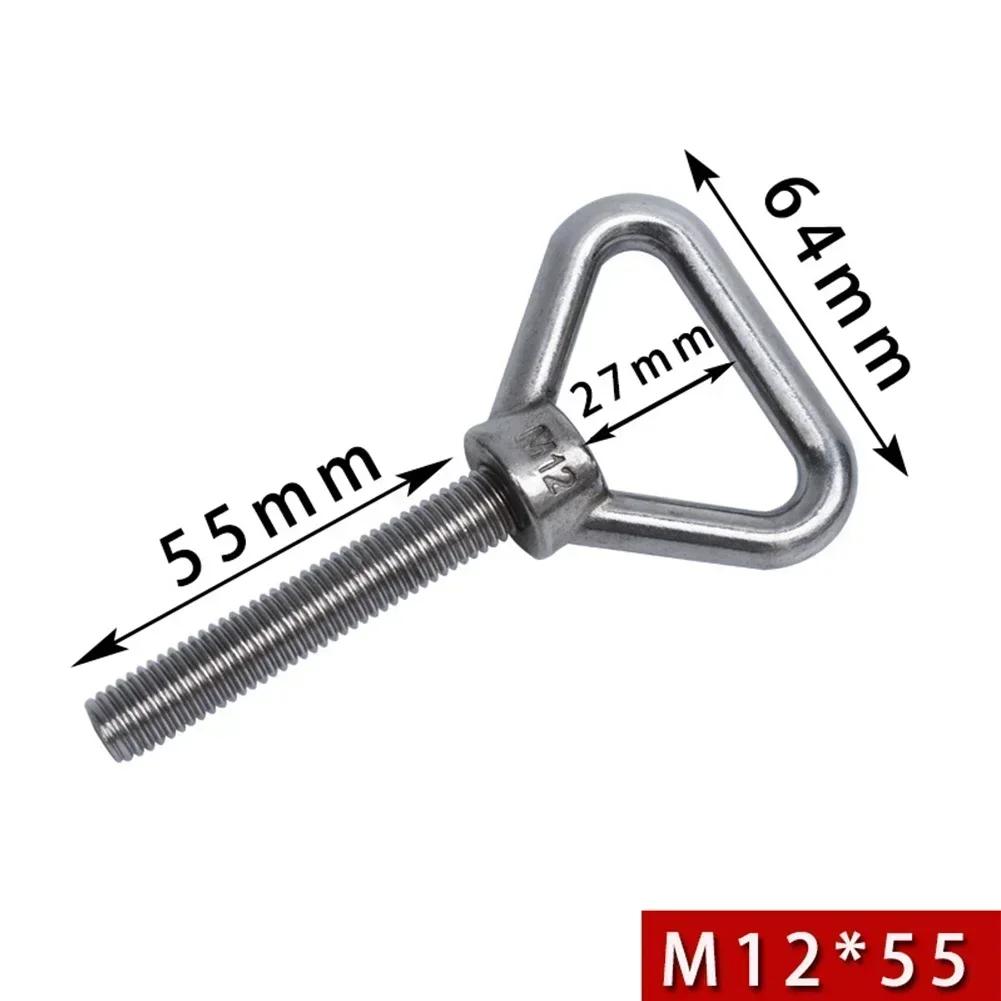 

304 Stainless Steel Triangle Eye Bolt: Rust-Resistant M8/M10 Lifting Ring Screw For Heavy-Duty Hoisting Welded Load-Bearing Bolt