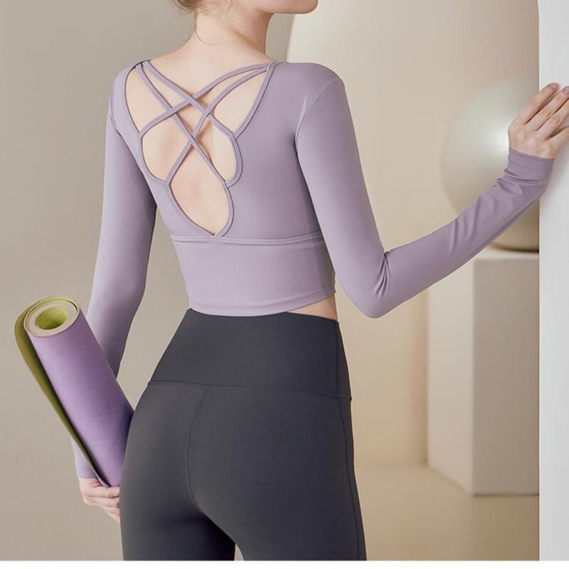 Tang Jun Women's Hollow Back Long Sleeve Yoga Top
