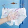 Sexy dámské průsvitné kalhotky Spodní prádlo Jacquard T-kalhoty s otevřeným rozkrokem Kalhotky jednobarevné spodní prádlo