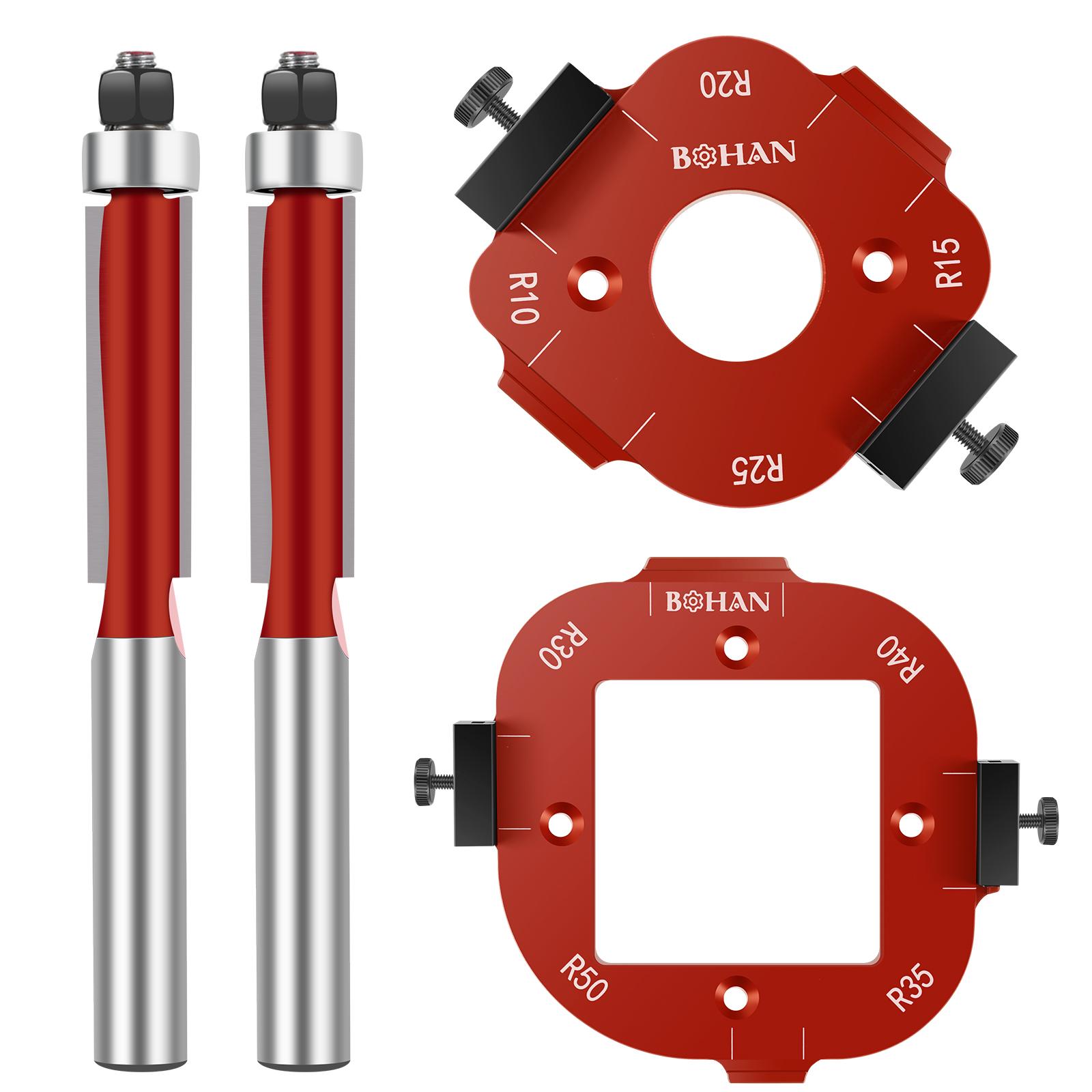 

2 шт. Шаблон для резки филе R10 - R40, шаблон дуги R-угла, шаблоны радиуса угла для фрезера из алюминиевого сплава