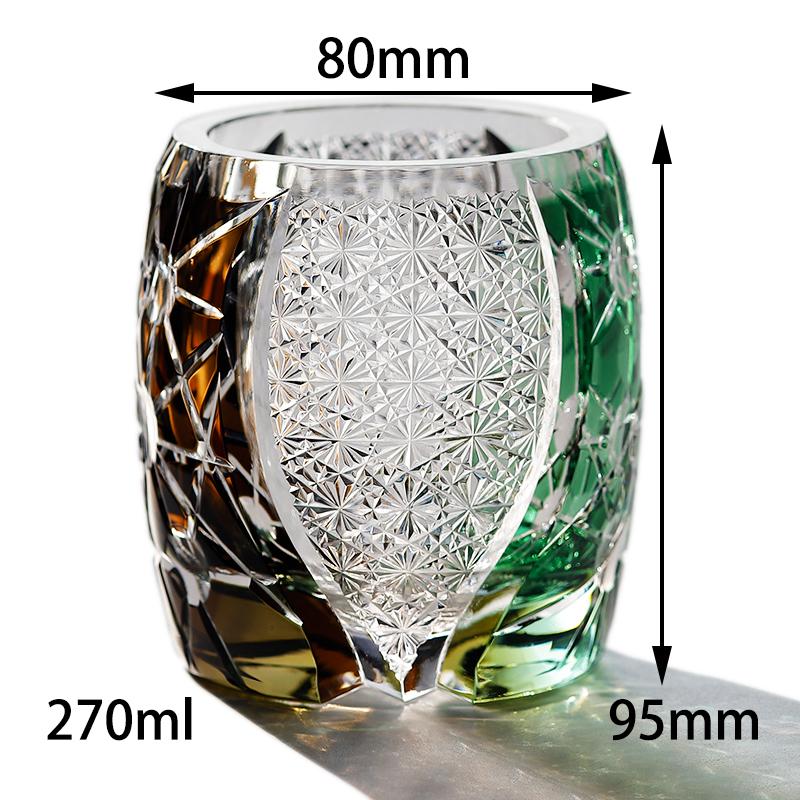 Japanese Handmade Crystal Whisky Glass, Light Luxury Retro Foreign Wine Glass