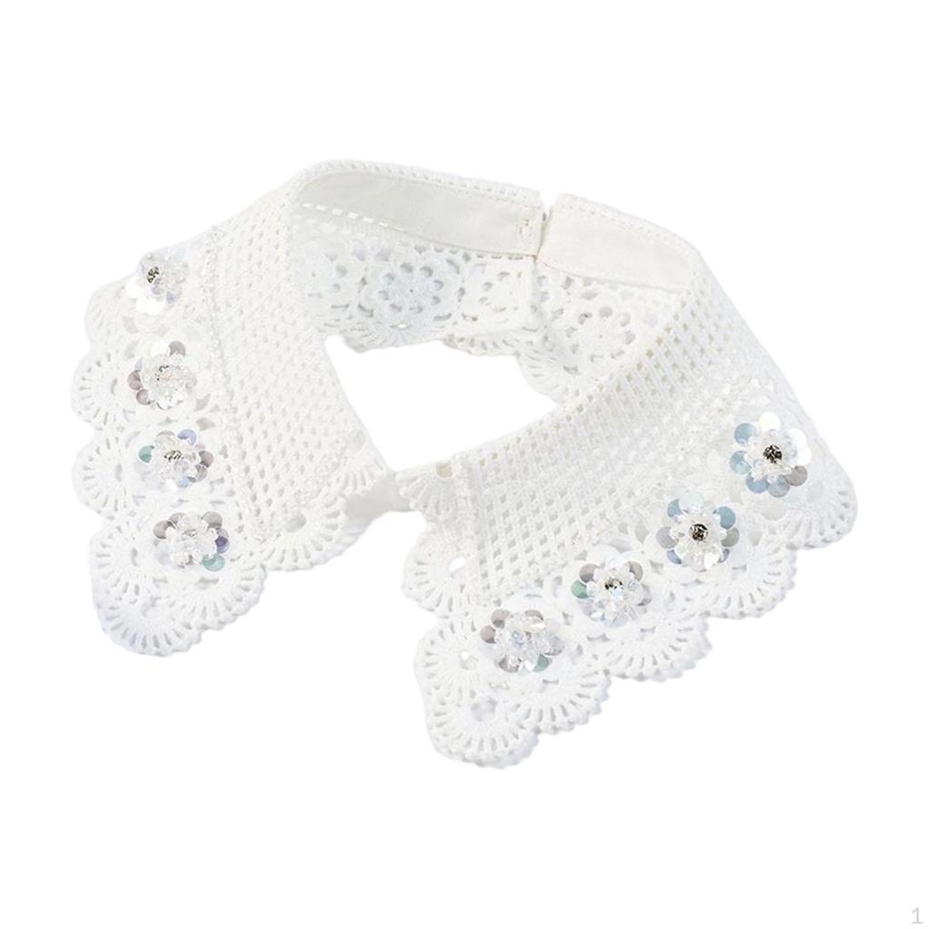 Elegant Removable Lace Collars, Decorative Blouse Fake Half Shirt Collars