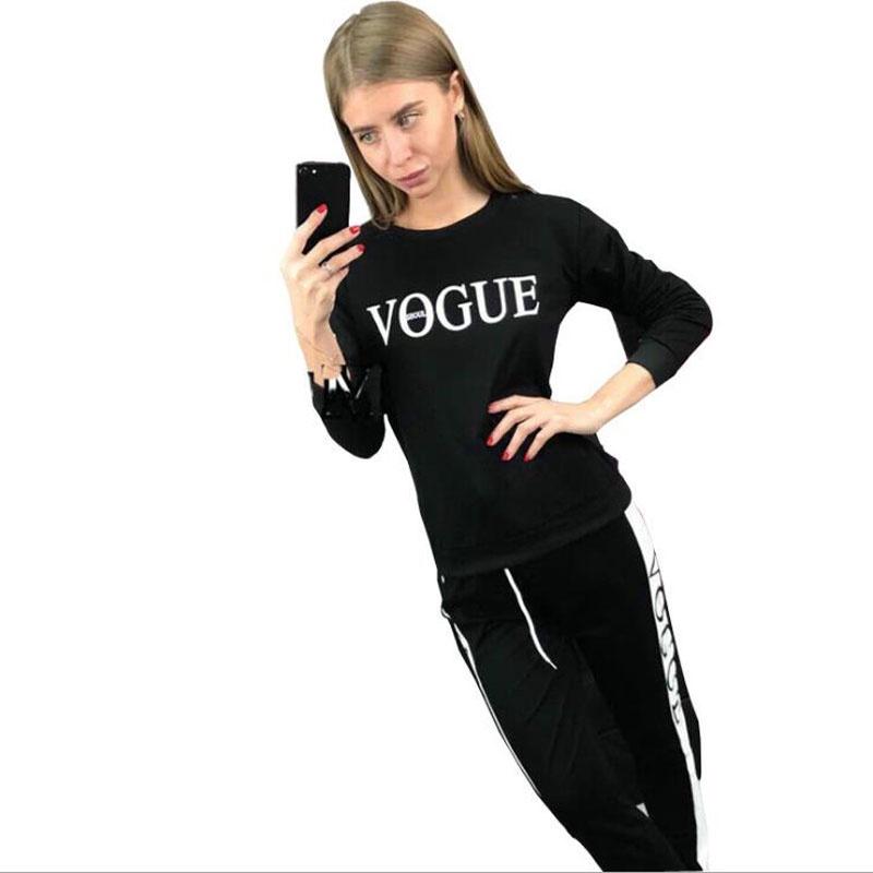 Womens Vogue Print Hoodie Sweatshirts Ladies Slouch Pullover Tops Jumper