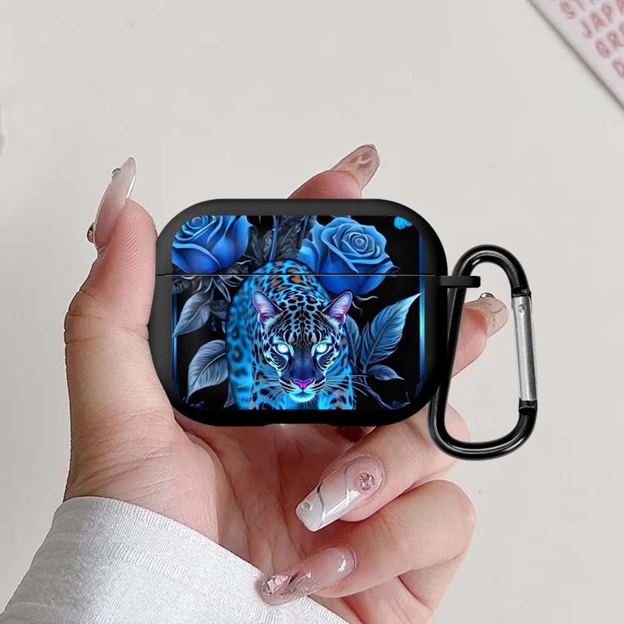 Чехлы для наушников с синими цветами Чехол-кейс Для Airpods 1 4 Pro3 Pro2 Pro 2 3 Airpods 3