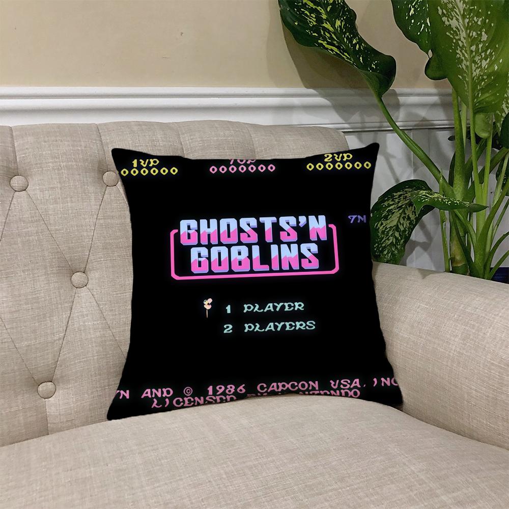 

cushion cover N G-Goblins Square Sofa Game Cushion Cover Casual Skin-Friendly G-Ghosts Comfortable Pillow Cover 30cmx30cm