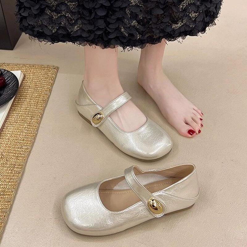Jugendliche Schuhe Mädchen Mary Jane Schuhe Kinder Weiche Sohle Prinzessinnen-Stil PU-Leder zum Hineinschlüpfen Schule Herbst