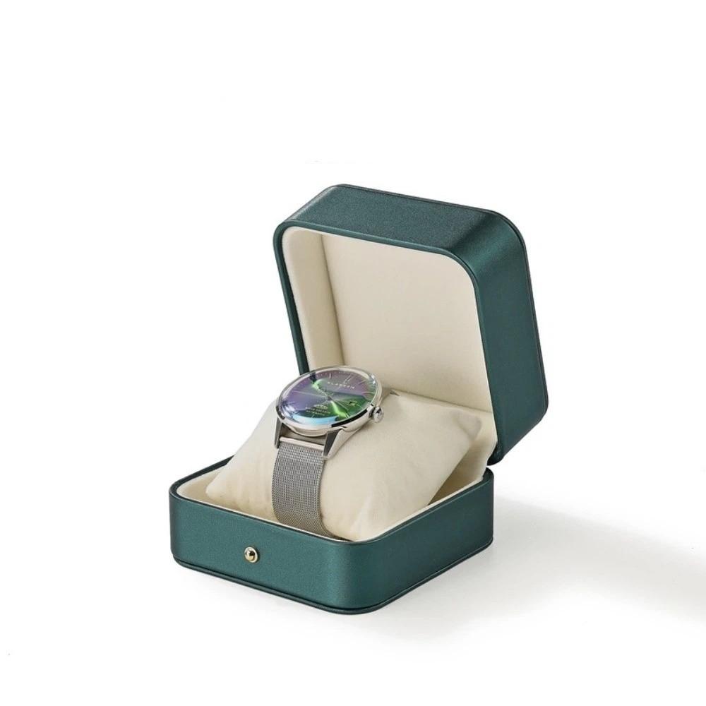 With Watch Pillow Watch Holder Box Gold Trim Gift Packaging Case Luxury Jewelry Organizer Bracelet