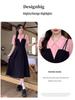 Plus Size Faux Two-Piece Spliced Design Slimming Little Black Dress for a Flattering Summer Look