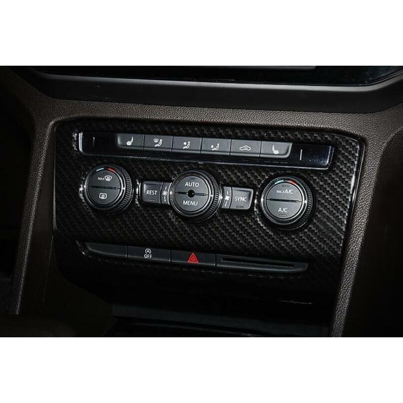For Volkswagen Atlas 2018-2022 Carbon Fiber Central Console AC Switch Panel Trim