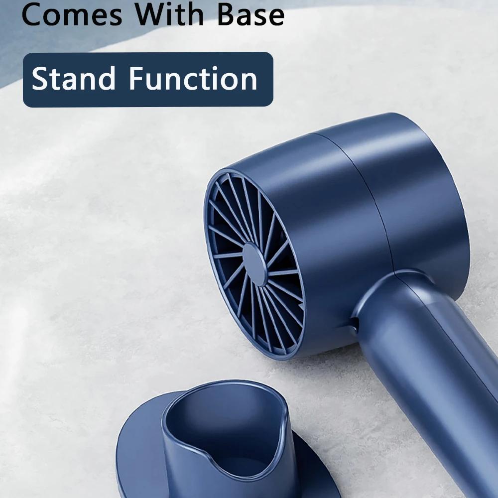 Portable Mini Handheld Fan USB Hand Fan Rechargeable Portable Outdoor Small Pocket Fan 3 Speed Mini Desk Fan with Phone Stand