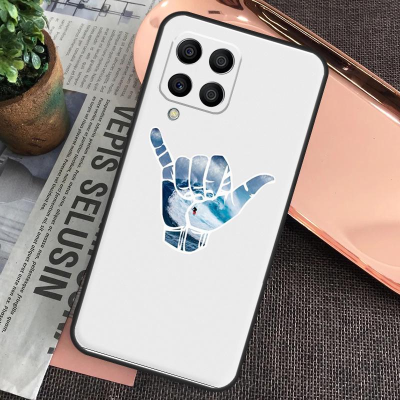 Surfer Surf Hang Loose Shaka Case For Samsung Galaxy M15 M55 M13 M23 M33 M53 M31 M51 M14 M34 M54 M20 M30s M12 M32 M52