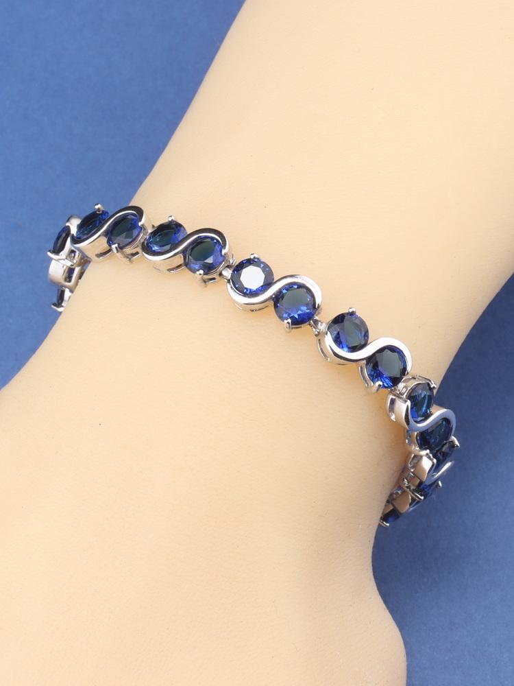 Original Feiner Schmuck & Accessoire 10-Farben Zirkon Italienisches Charm-Armband für Frauen/Mädchen Mode Geschenk