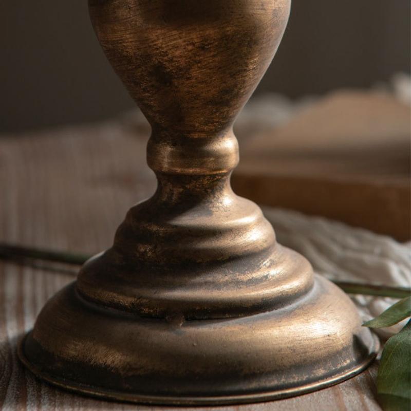 Retro Vases Metal Vase Living Room Aesthetic Design Decoration Flower Bottle Elegant Bedroom Flowerpots Ornaments Accessories