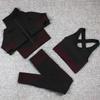 JYL Seamless Quick Dry Long Sleeve Pants Plus Size Yoga Set