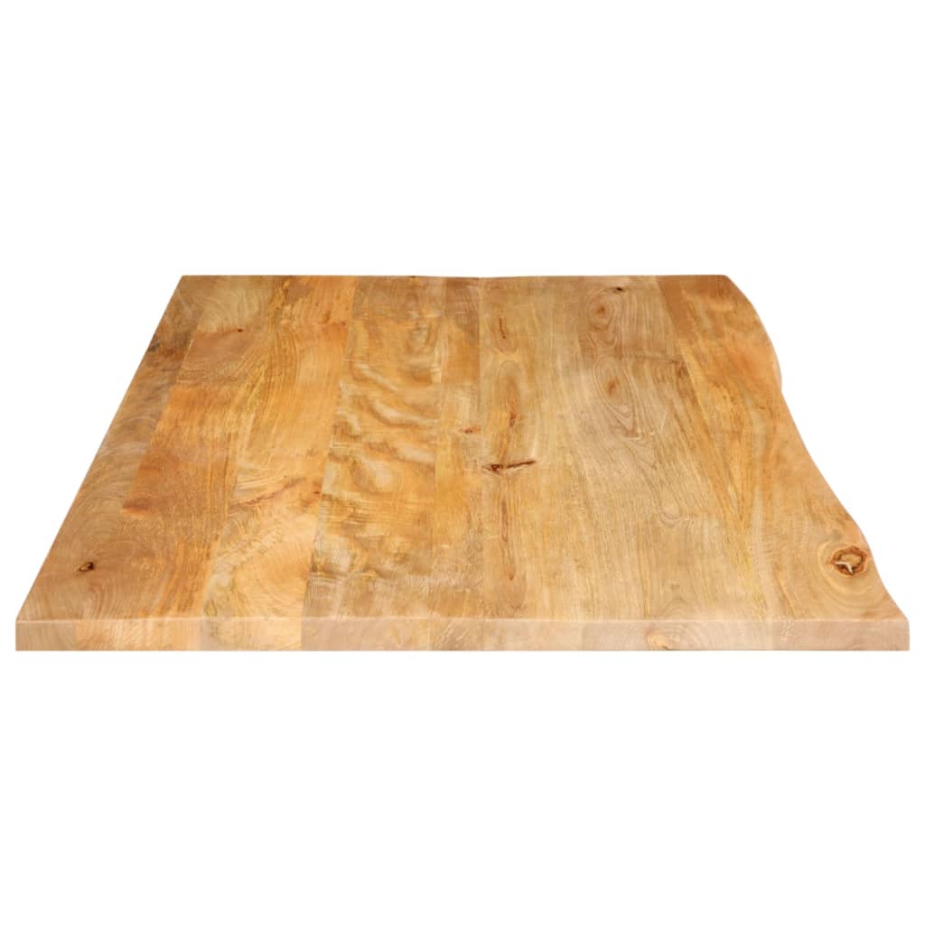 Solid Mango Wood Table Top with Natural Edge 100 x 60 x 3.8 cm