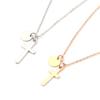 Einfache Kreuz-runde Legierungs-hängende Ketten-Halskette-Frauen-Schmuck-Geschenk