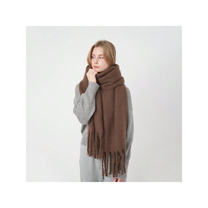 New Solid Color Imitation Cashmere Scarf for Women Candy Color Soft Student Couple Warm Scarf Shawl
