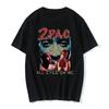 Rapper Tupac Top Streetwear Hip Hop Streetwear Short Sleeve Graphic Print T Shirt Men Women Harajuku Y2K Fashion Loose Oversized Summer New Tee