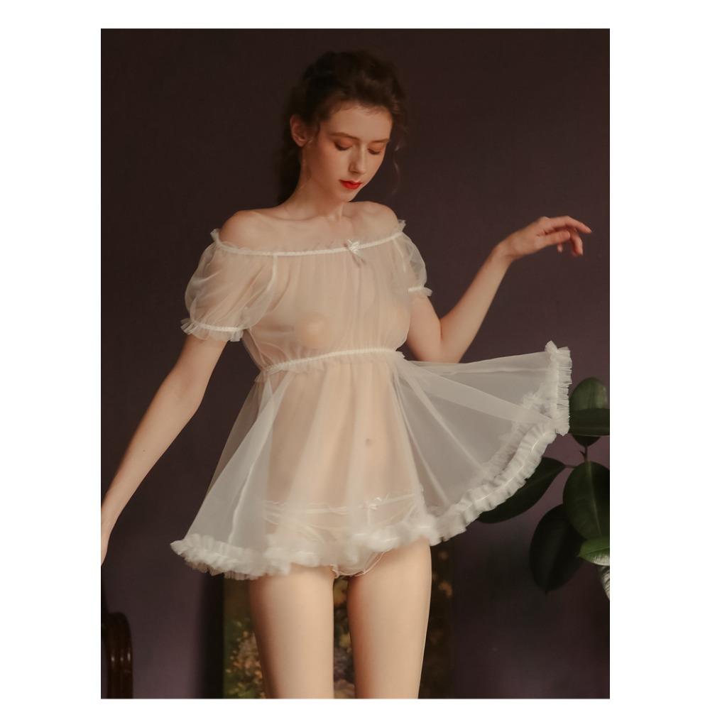 Sexy Chiffon Skirt Large Size Sex Pajamas Women's Transparent Sex Underwear Pure Desire Temptation Teasing Bed Wholesale