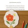 Blank DIY Paper-Fan (Flower) 5EA for Workshop / ArtClass(Coloring, Caligraphy, Etc)