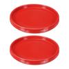 M METERXITY Set of 2 Ceramic Plant OD Round Plant Flower Pot Saucers for Plant Ceramic Drain Tray Saucers, 5.4" Saucers, Indoor/Outdoor Pots, [Red]