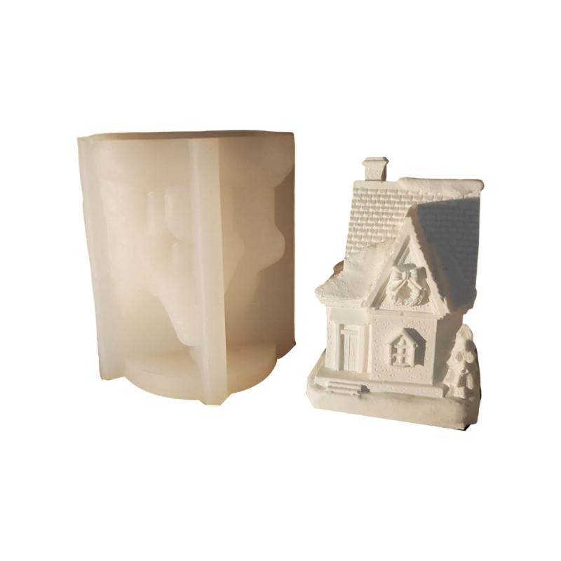 Beautiful Castles Silicone Mold for Plaster Crafting Sturdy and Easy to Demold Perfect for Creative Projects