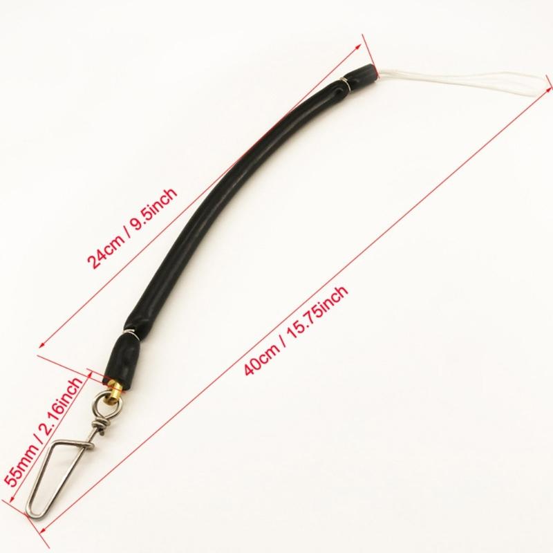 Heavy Duty 15.75in Shockcord Professional Equipment Accessory Spearfishing Shock Cord with Stainless Steel Snap