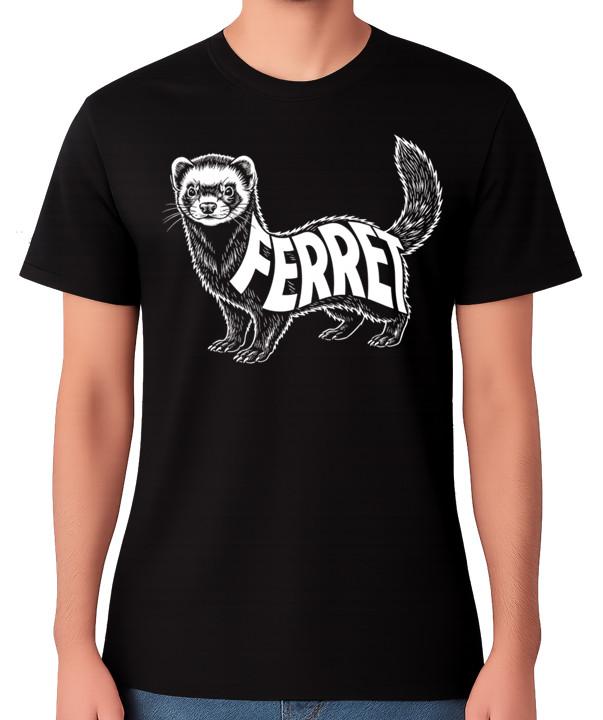 Ferret Graphic T-Shirt Cute Exotic Pet Animal Unisex Tee L