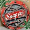 Hisun Tin Sign Vintage Snapon Tools Retro Metal Tin Painting Rustic Distressed D Effect Wrench Pliers Round Wall Art Decor Classic Mechanic