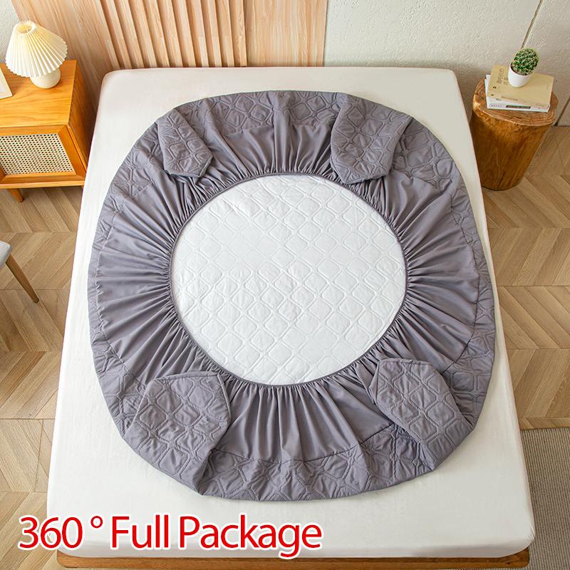 Waterproof Cotton Fitted Bed Sheet Anti-mite Mattress Protector Soft Breathable Mattress Cover Queen Fitted Sheet 140/160*200cm