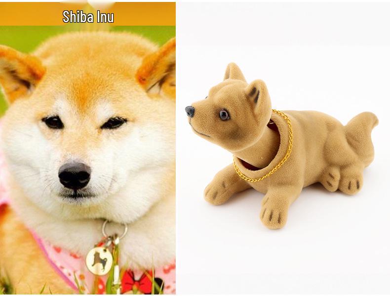 Resin Shaking Head Dog Figurine Car Ornament