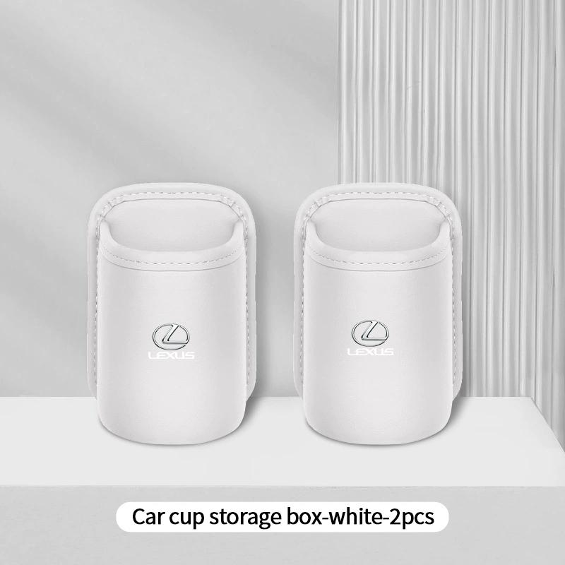 16x10cm PU Leather Car Door Edge Storage Box Cup Holder Drink Bin Phone Holder Bag In-Car Trash Can Interior Decoration