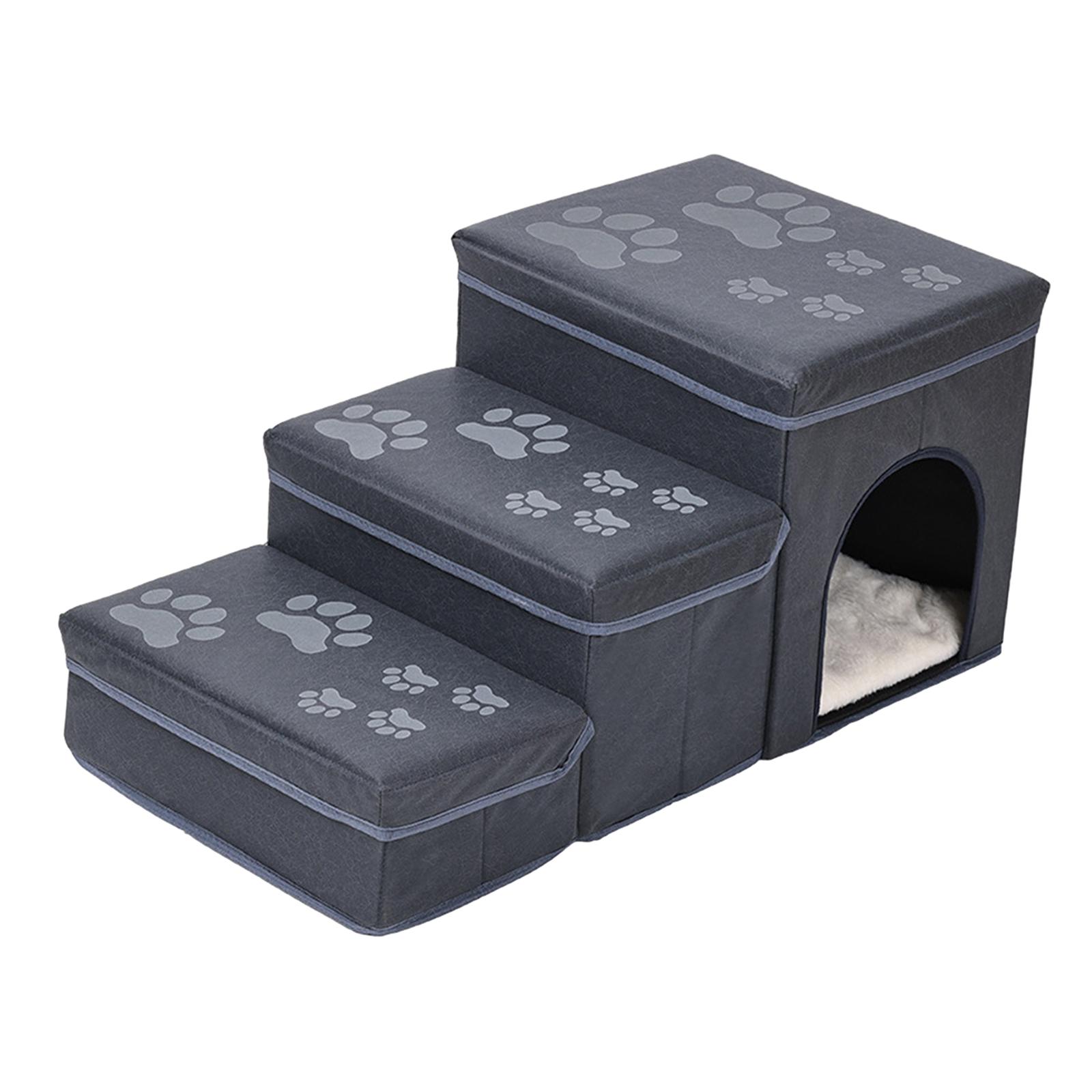 

Складная лестница для домашних животных, 3 ступени, лестница для собак, лестница для домашних животных, лестница для кошек, лестница для высокой кровати, дивана, подоконника, лестница для собак синий