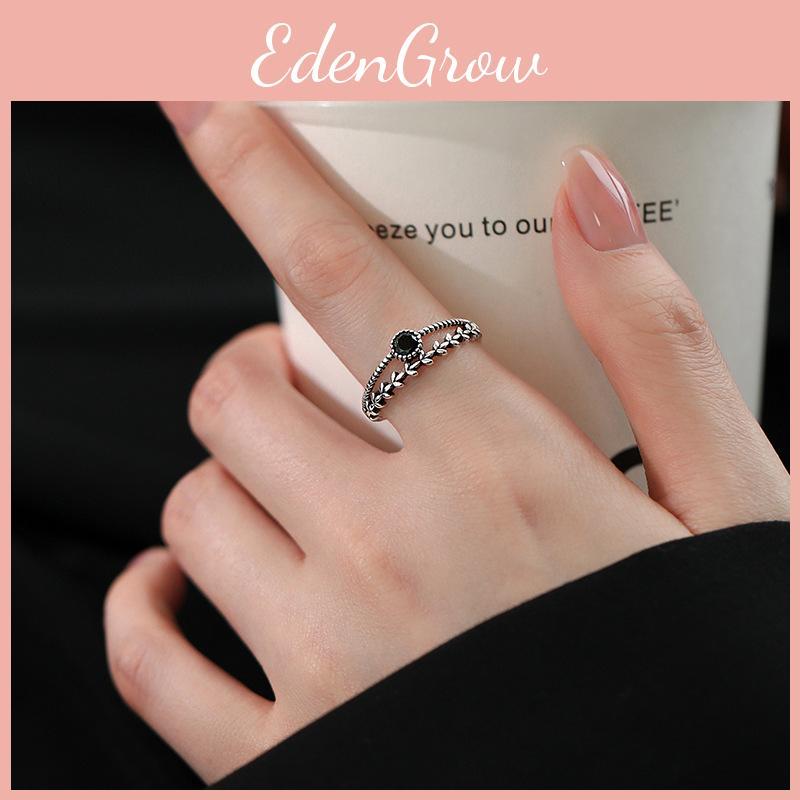 Chic Minimalist Zircon Stone Ring For Women Stylish Versatile Copper Jewelry