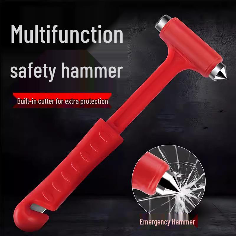 Long-Handle Car Safety Hammer: Emergency Window Breaker & Escape Tool
