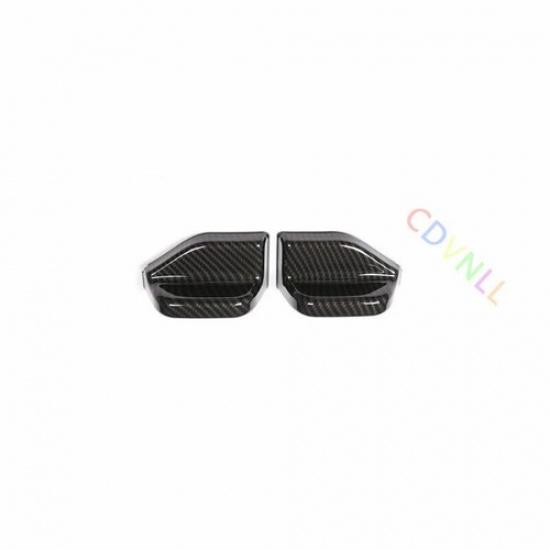 ABS Carbon Fiber Seat Belt Adjustment Cover Trim 2PCS For Benz GLA CLA 2013-2019