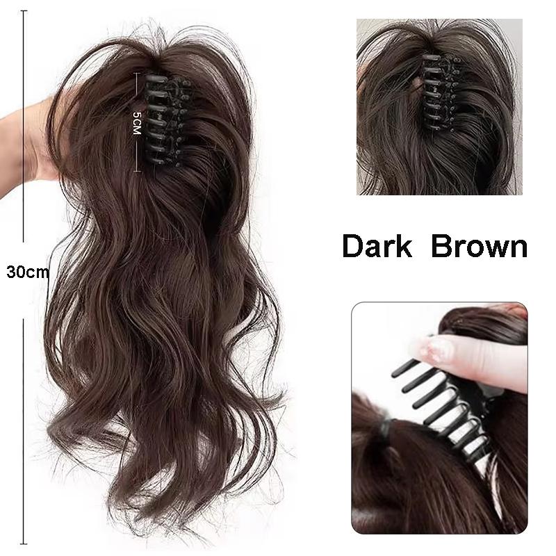 12Inch/30CM Synthetic Claw Clip In Ponytail Hair Extensions Short Curly Claw Clip Ponytail Women Hair Extension Hairpiece 2028