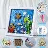 Wood Material 3D Ocean Scenery Painting Multicolor Photo Wood Frame DIY Photo Frame  Craft Projects
