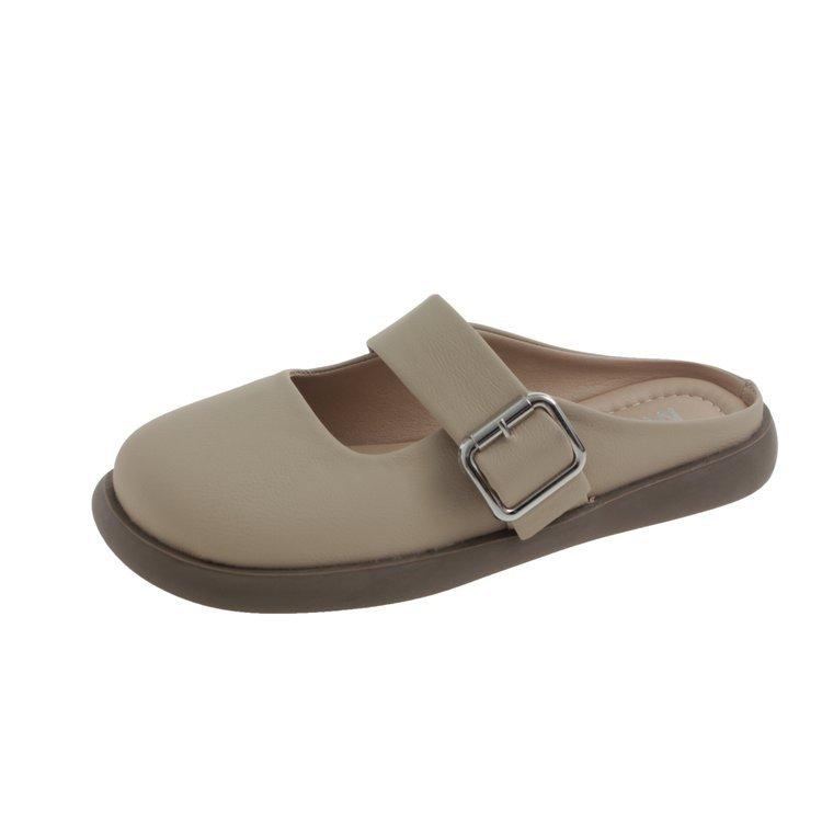 Lazy evening breeze~! Soft stepping on shit Mary Jane sandals women's summer ins wear breathable bag head cool slippers