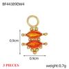 3PCS/LOT CARLIDANA Waterproof Non Tarnish Charms, Heart Round Colorful Zircon Pendants High Quality for Necklace Jewelry Making