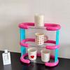 Desktop Colorful Storage Rack Organizer Kawaii Multi-layer Cup Mug Rack Storage Shelf Table Decor Cosmetic Bathroom Organizing