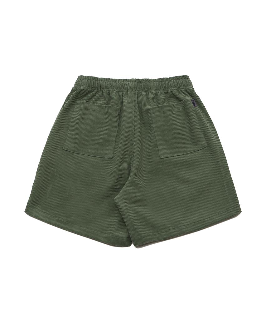 ARCANE FUNK Corduroy Logo Half Pants Light Khaki