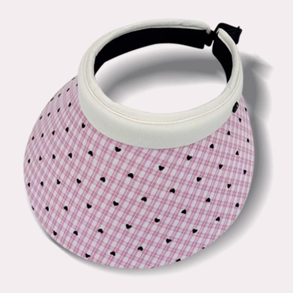 Anti-UV Woman Sun Hat Colorful Dot Visor Cap Simple Empty Top Cap  Outdoor