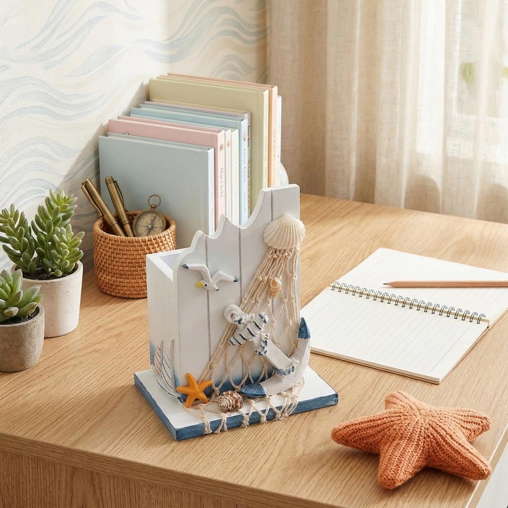 Vintage Penhouder Organizer, Luxe Bureau Opbergdoos voor Thuis Studie Bureau Decoratie Cadeau