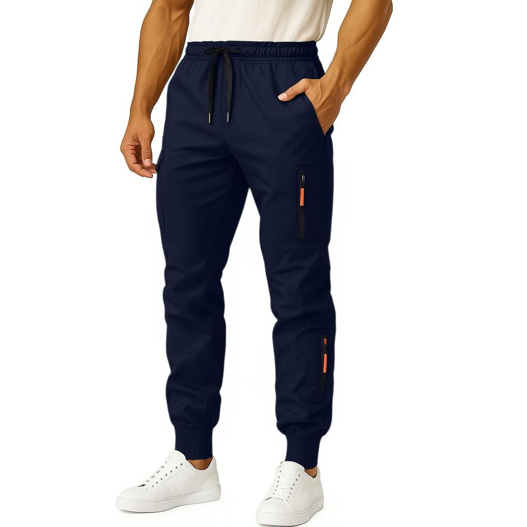 Men's High Waisted Wide Legs Pants Casual Drawstring Pants Joggers With Pockets